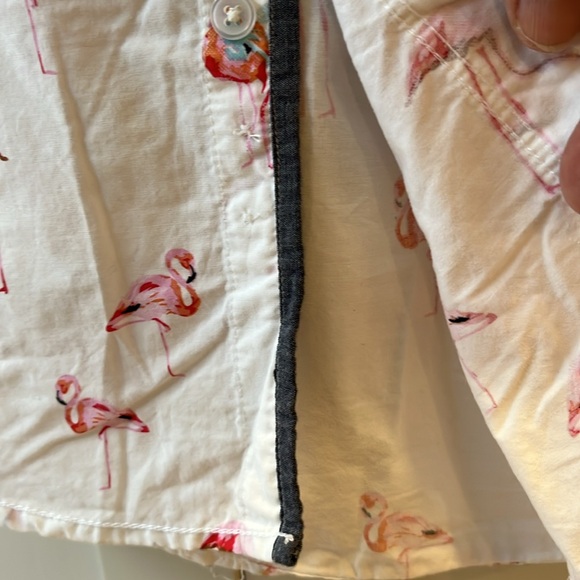 💕🎉 HOST PICK🎉💕 Men's Flamingo Print cotton short sleeved Shirt by MBX Denim Wear - Picture 4 of 7